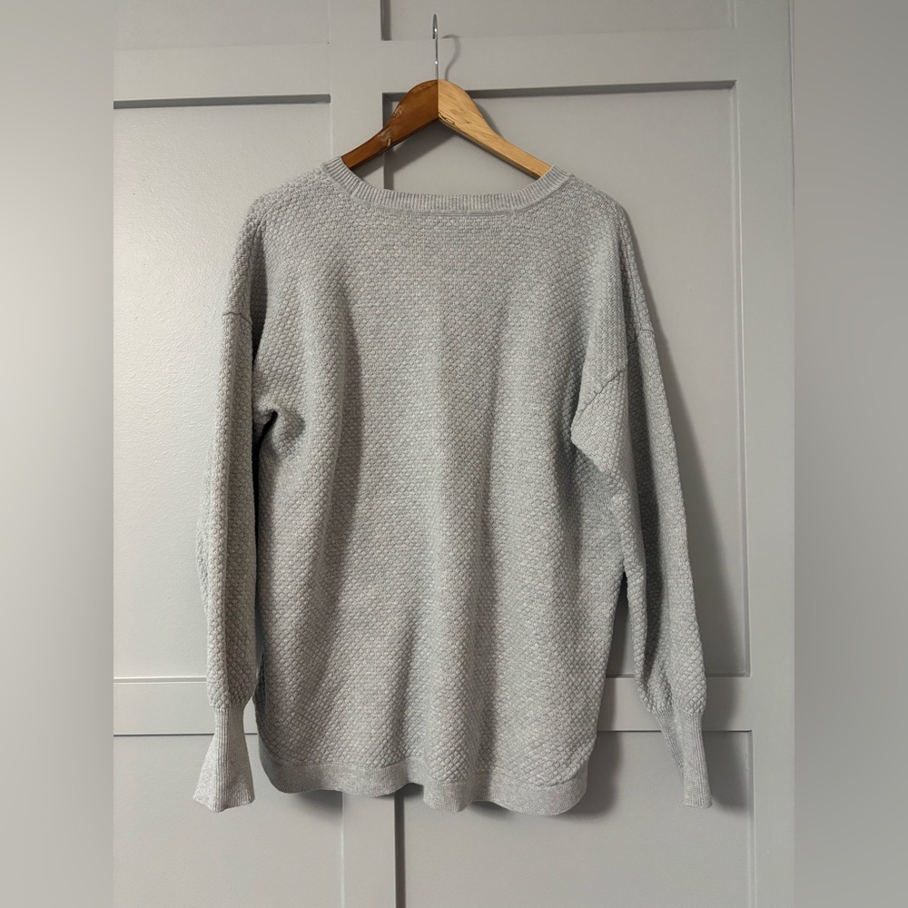Matty 100% Grey Cotton Knit Top - Picture 6 of 10